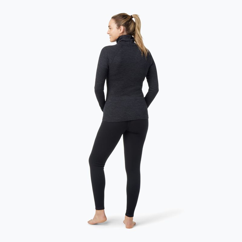 Moteriški termoaktyvūs marškinėliai Smartwool Thermal Merino Rib Turtleneck charcoal heather 6