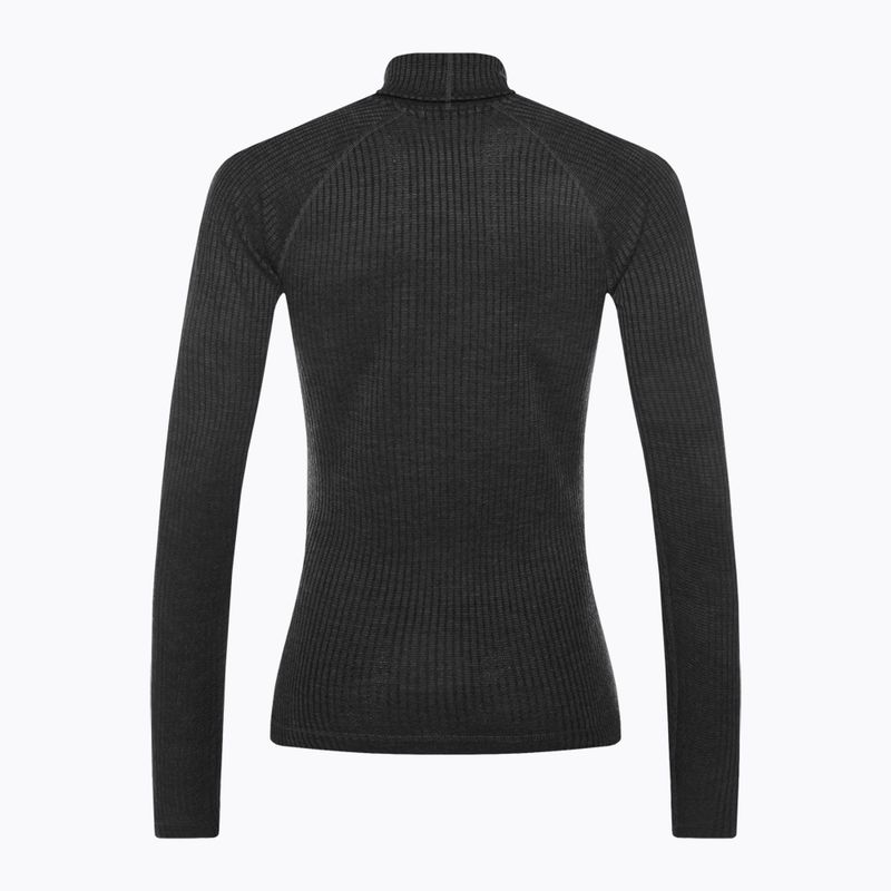 Moteriški termoaktyvūs marškinėliai Smartwool Thermal Merino Rib Turtleneck charcoal heather 2