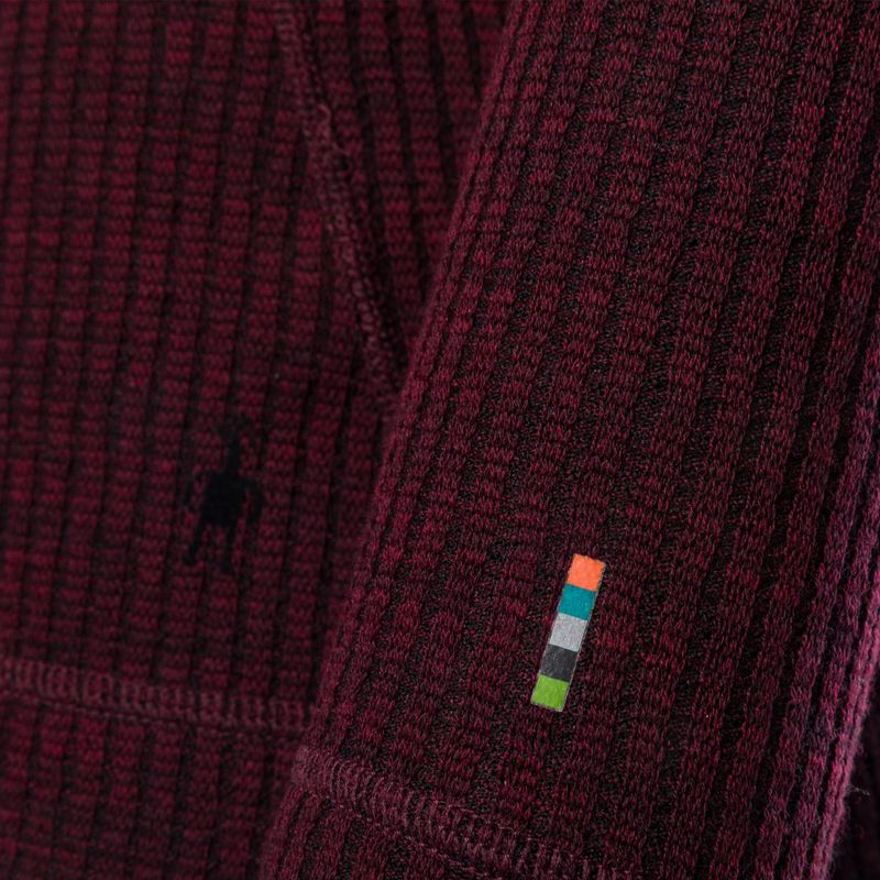 Moteriški termoaktyvūs marškinėliai Smartwool Thermal Merino Rib Turtleneck black cherry heather 3