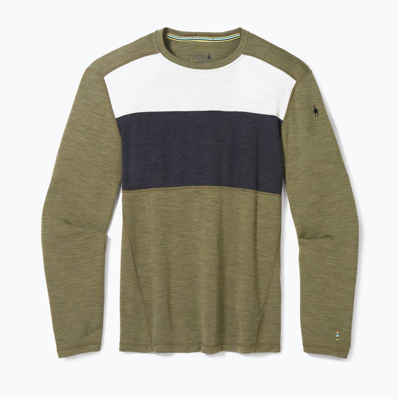 Vyriški Smartwool Classic Thermal Merino Base Layer Colorblock Crew Boxed Green SW016354K66 termo marškinėliai 4