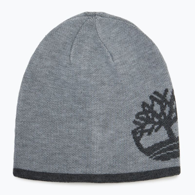 Vyriška žieminė kepurė Timberland Reversible Logo Beanie light grey heather