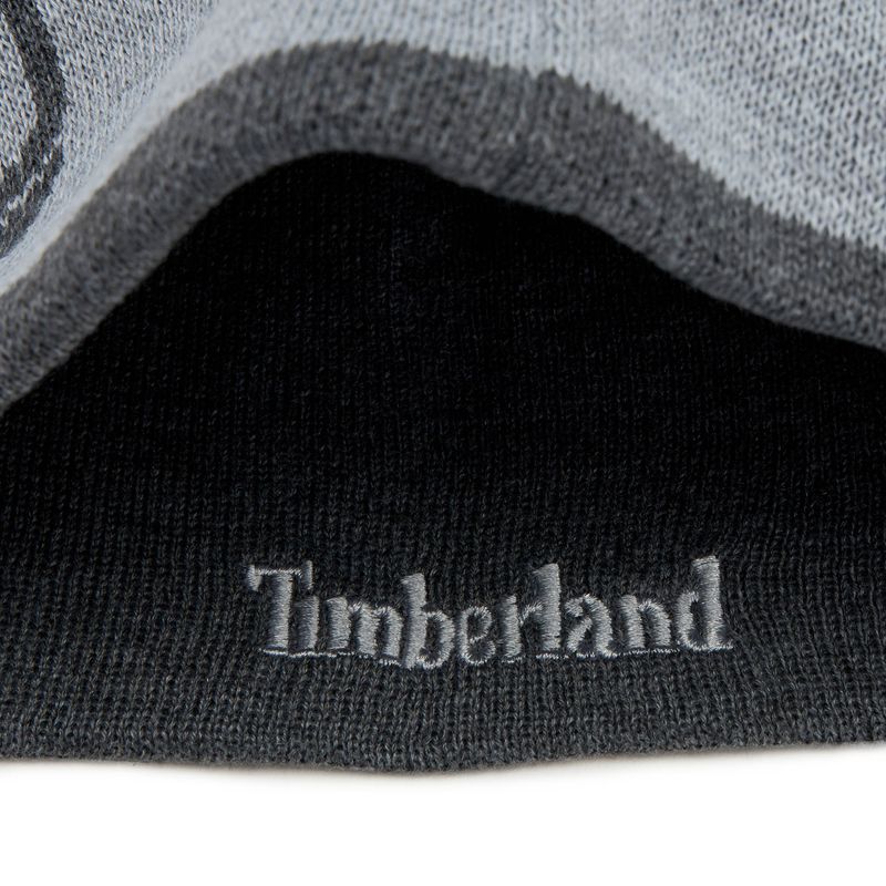 Vyriška žieminė kepurė Timberland Reversible Logo Beanie light grey heather 4