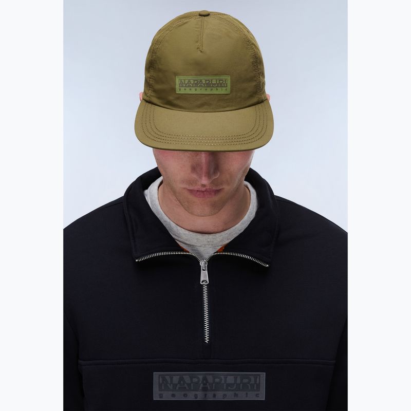 Vyriška kepurė su snapeliu Napapijri F-Box Logo dark olive 5