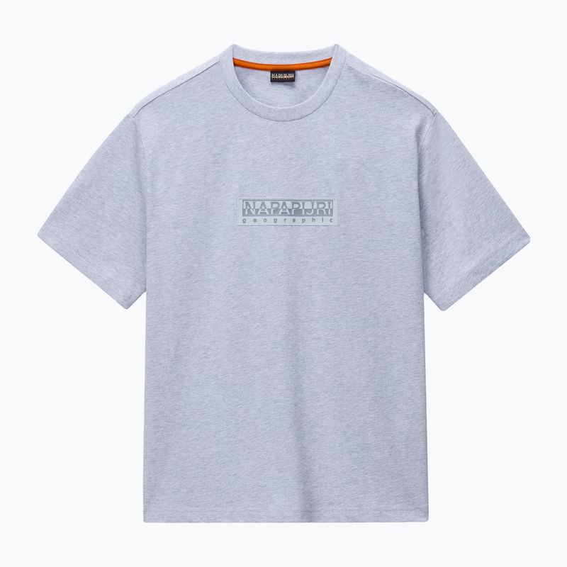Vyriški marškinėliai Napapijri S-Box Logo light grey melange 4