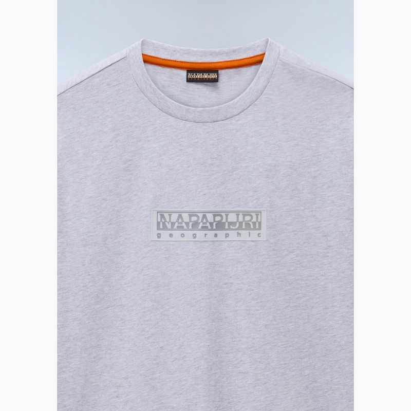Vyriški marškinėliai Napapijri S-Box Logo light grey melange 6