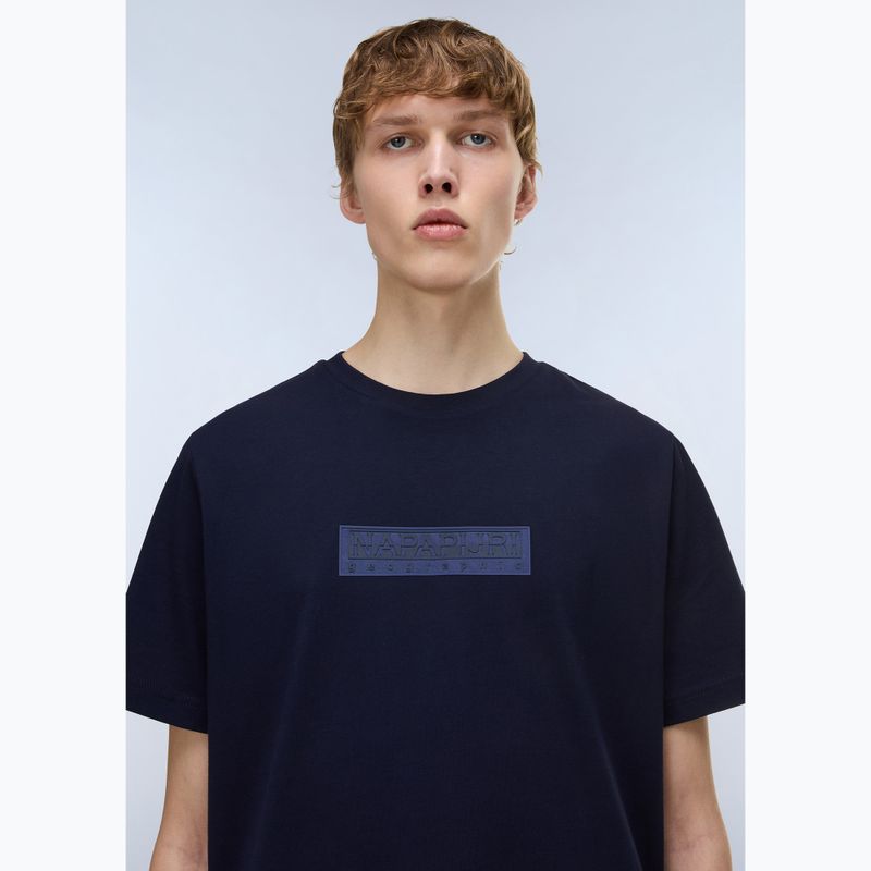 Vyriški marškinėliai Napapijri S-Box Logo navy blue 3