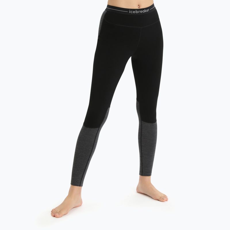 Moteriškos termo kelnės Icebreaker ZoneKnit 200 black/jet heather/cb
