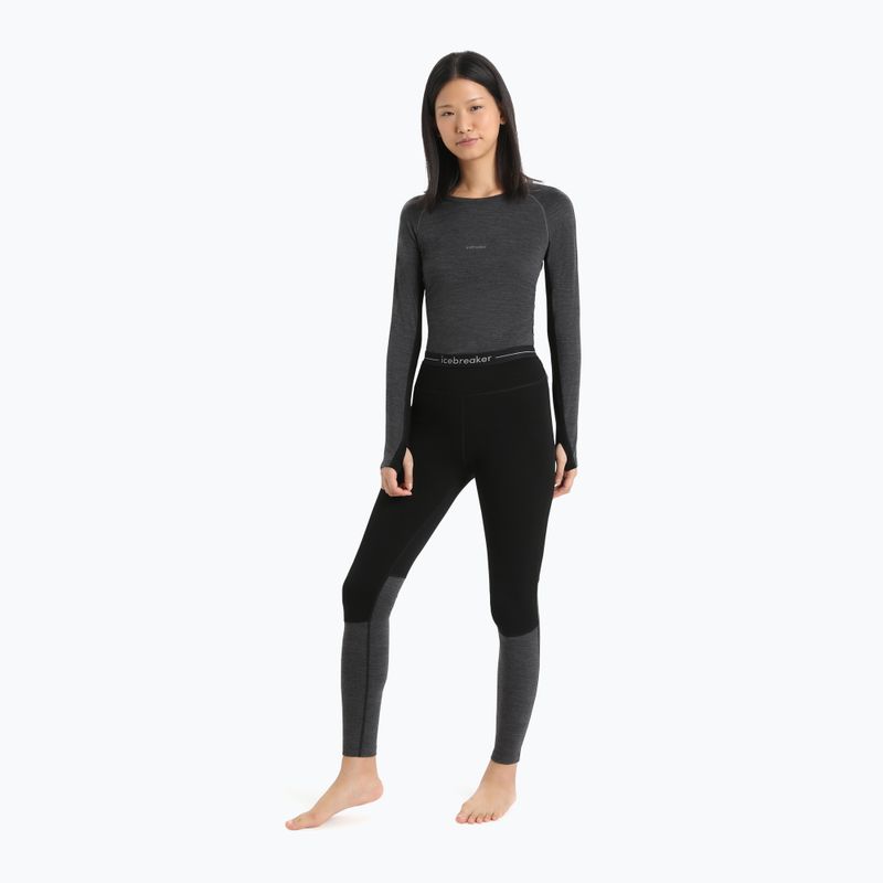 Moteriškos termo kelnės Icebreaker ZoneKnit 200 black/jet heather/cb 2