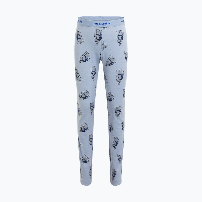 Vaikiškos termo kelnės icebreaker Merino 200 Oasis Bear Tour zinc blue/aop