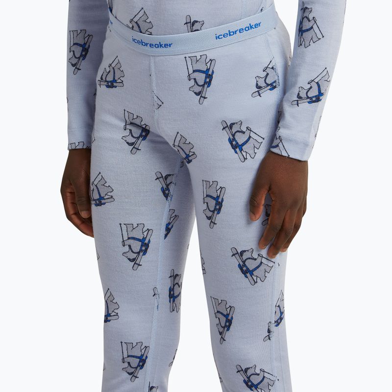 Vaikiškos termo kelnės icebreaker Merino 200 Oasis Bear Tour zinc blue/aop 10