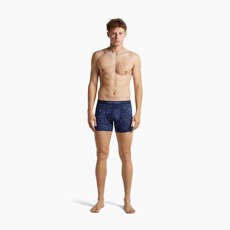 Vyriškos termoaktyvios trumpikės Icebreaker Merino 150 Anatomica Moss Bloom midnight navy/aop 3