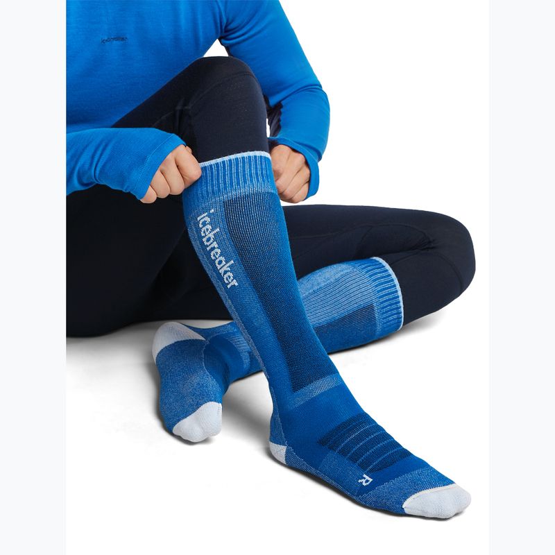 Vyriškos slidinėjimo kojinės icebreaker Merino Ski+ Medium OTC lazuri/snow/midnavy 4