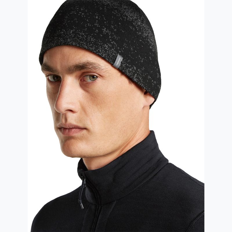 Kepurė icebreaker Merino 260 Oasis Vertex Reversible Beanie Chillwave black/obsidian 6