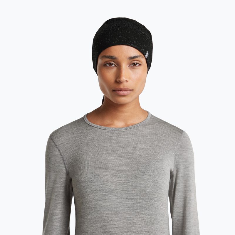 Kepurė icebreaker Merino 260 Oasis Vertex Reversible Beanie Chillwave black/obsidian 9