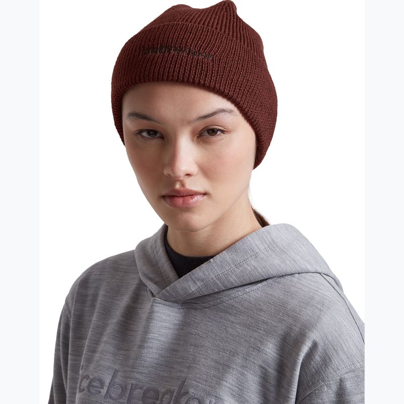 Žieminė kepurė icebreaker Merino All Day Toque Beanie port/bittersweet 7