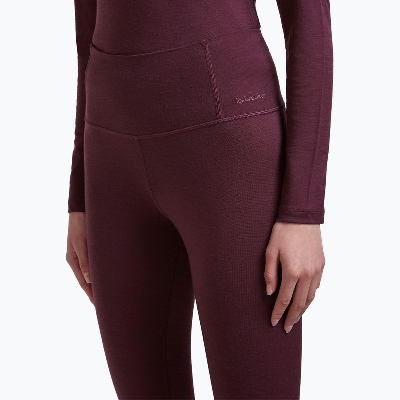 Moteriškos termo kelnės Icebreaker Merino 200 Oasis High Rise Leggins dark berry 5