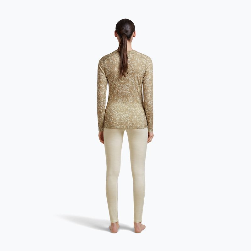 Moteriški marškinėliai ilgomis rankovėmis  icebreaker Merino 200 Oasis Crewe Moss Bloom cumin/undyed/aop 5