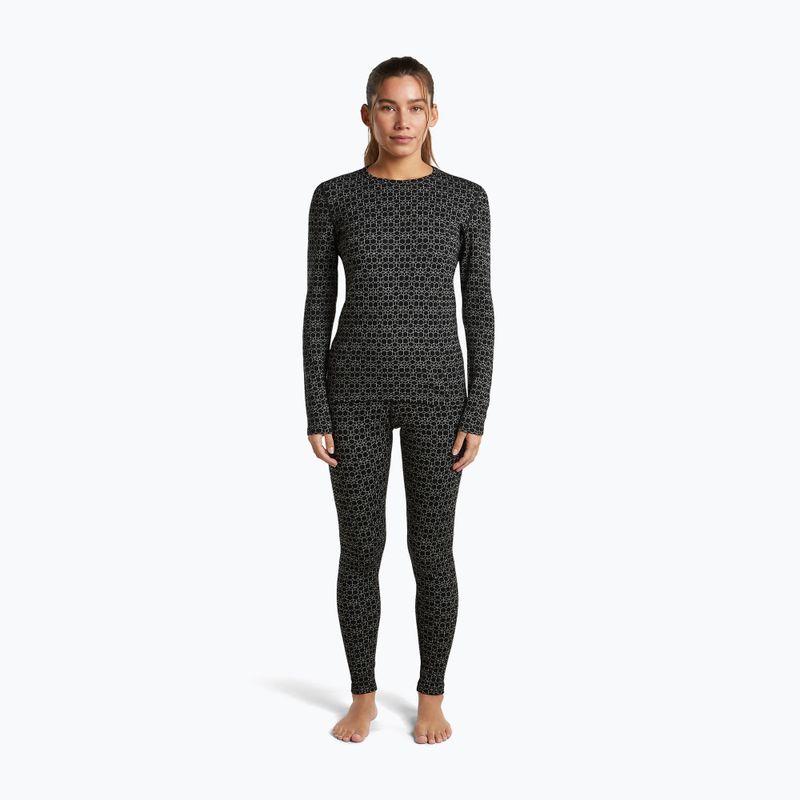 Moteriškas termo džemperis Icebreaker Merino 260 Tech Vertex Crewe Black/Snow 2