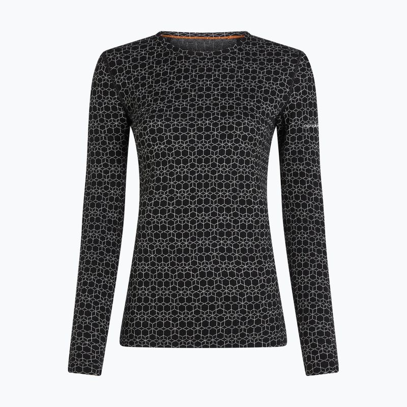 Moteriškas termo džemperis Icebreaker Merino 260 Tech Vertex Crewe Black/Snow 5