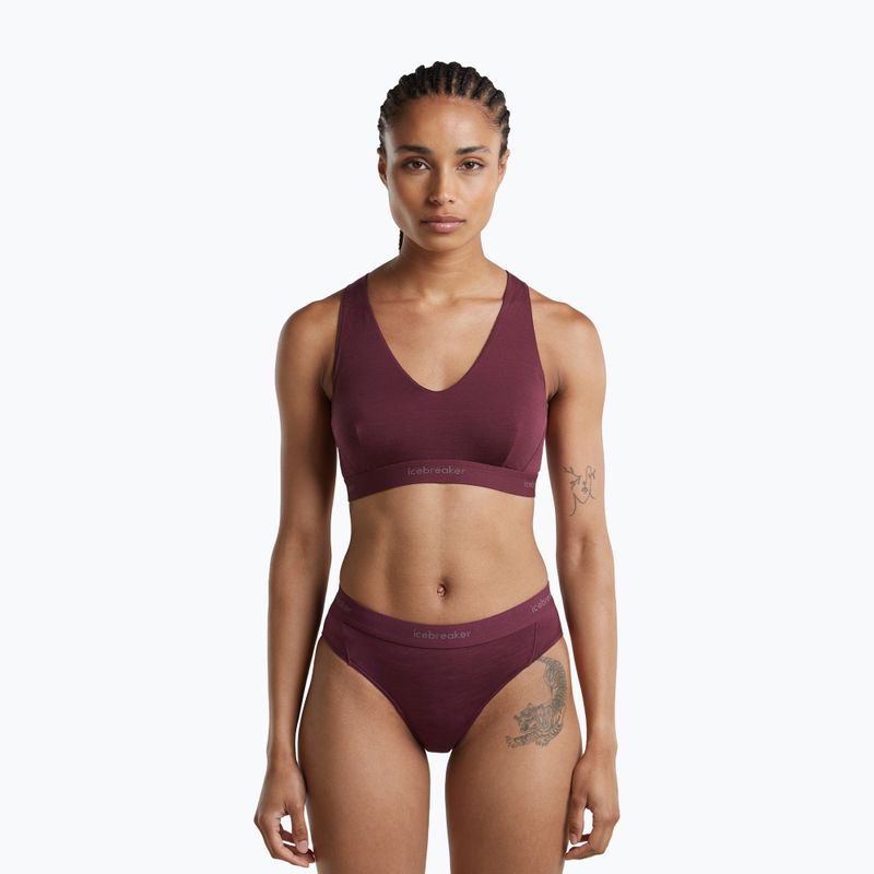Termoaktyvi liemenėlė icebreaker Merino 125 Cool-Lite Sprite Racerback dark berry 2
