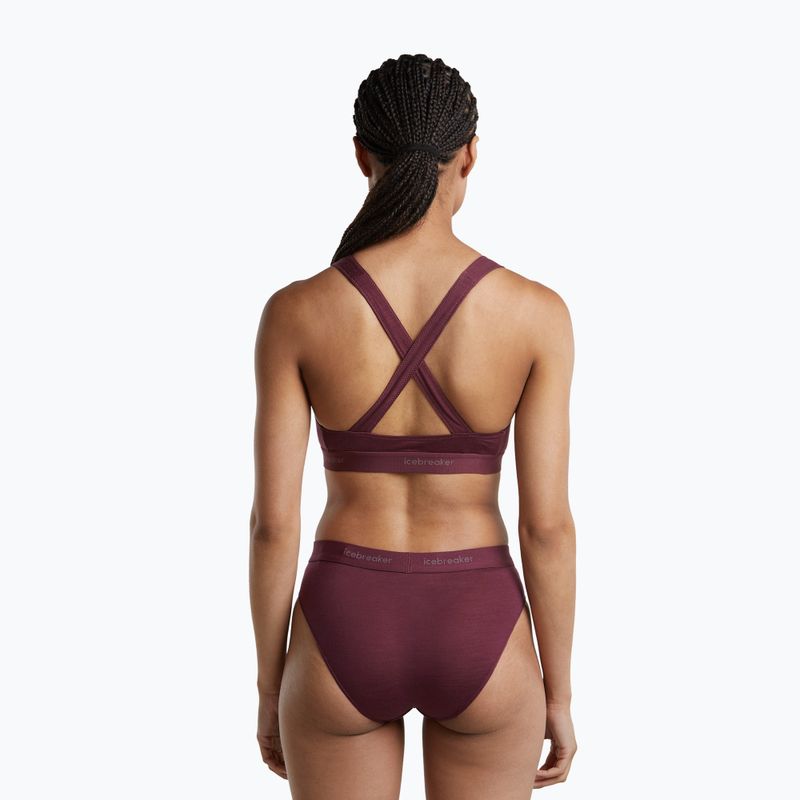 Termoaktyvi liemenėlė icebreaker Merino 125 Cool-Lite Sprite Racerback dark berry 4