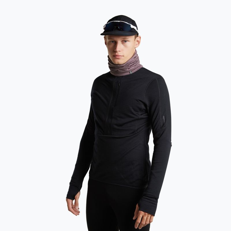 Daugiafunkcinė skara icebreaker Flexi Chute grey plum 2
