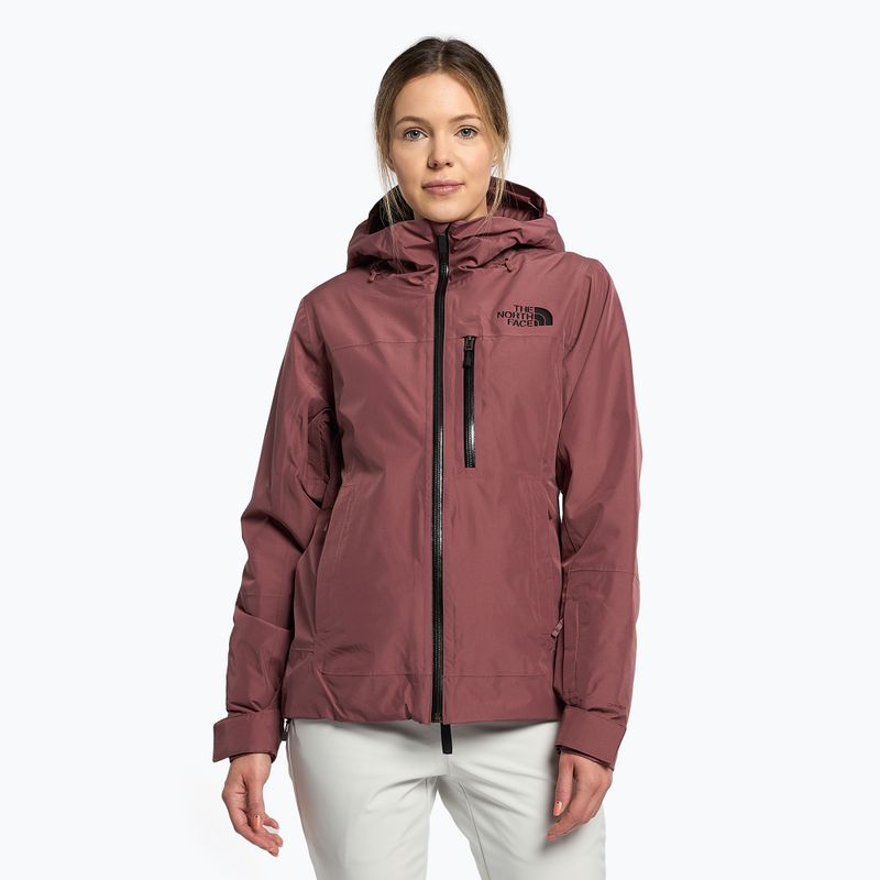 The North Face Descendit moteriška slidinėjimo striukė kaštoninės spalvos NF0A4R1R6R41