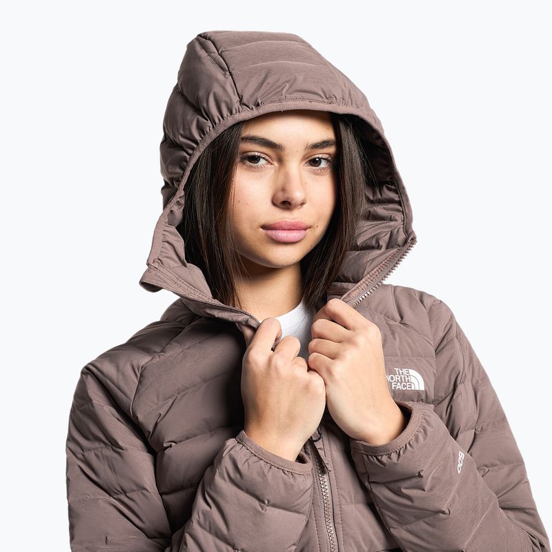 Moteriškos pūkinės striukės The North Face Belleview Stretch Down Hoodie brown NF0A7UK5EFU1 4