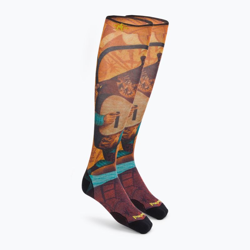 Vyriškos Smartwool Ski Zero Cushion Memory Quilt Print OTC oranžinės kojinės SW001917150