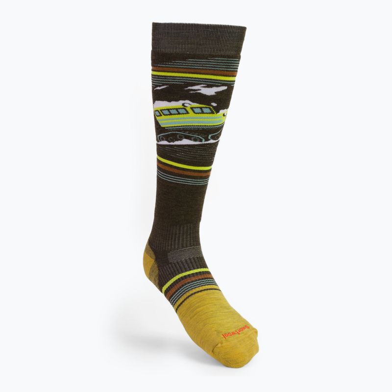 Vyriškos Smartwool snieglenčių kojinės Targeted Cushion Piste Machine OTC green SW001922D11