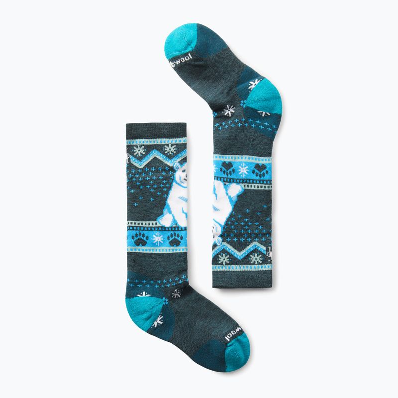 Vaikiškos kojinės Smartwool Wintersport Full Cushion Polar Bear Pattern OTC twilight blue 6