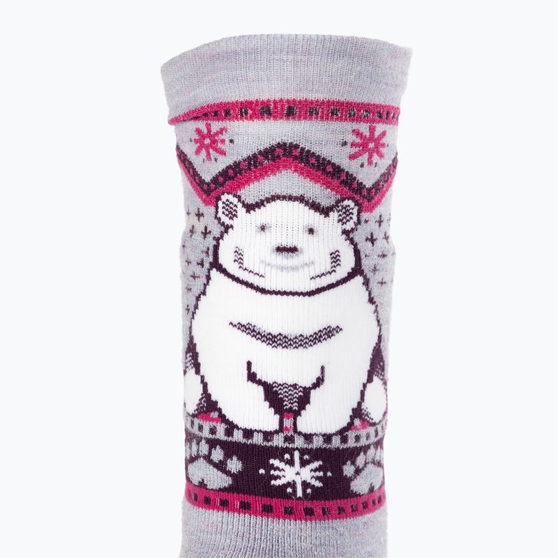 Vaikiškos kojinės Smartwool Wintersport Full Cushion Polar Bear Pattern OTC purple eclipse 3