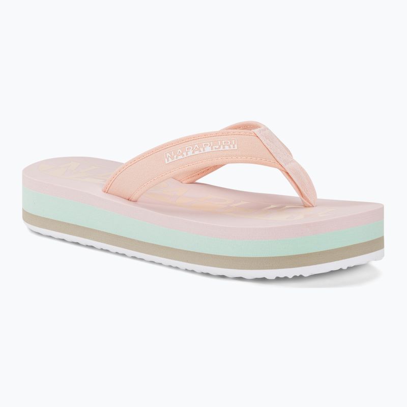 Moteriškos šlepetės per pirštą Napapijri NP0A4HL1 pale pink new