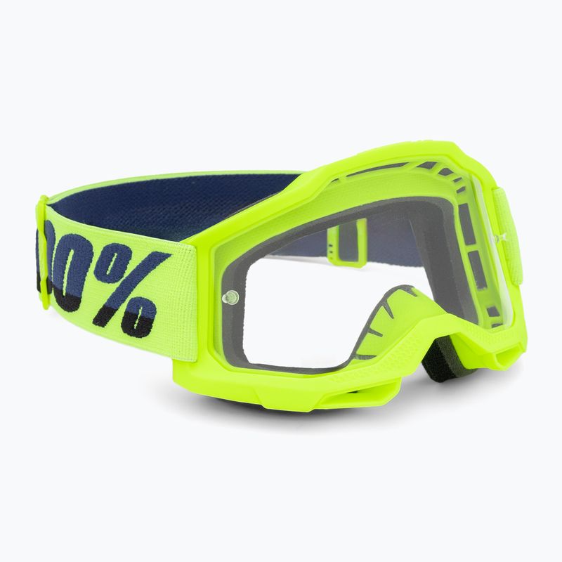 Vaikiški dviračių akiniai 100 % Accuri 2 Junior fluo/yellow/clear