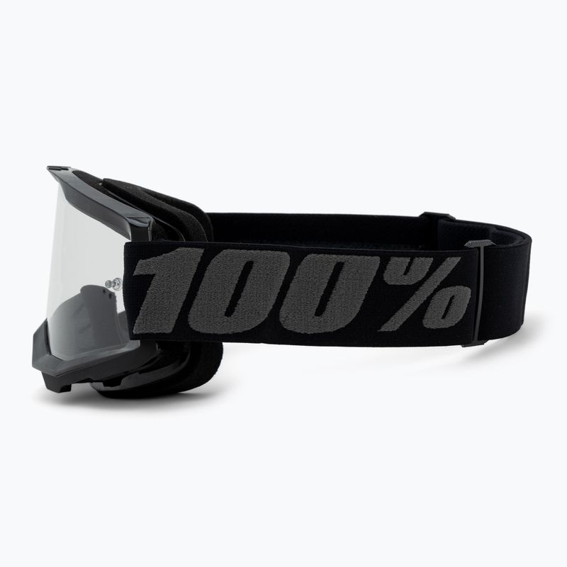 Vyriški dviračių akiniai 100% Strata 2 black/clear 4