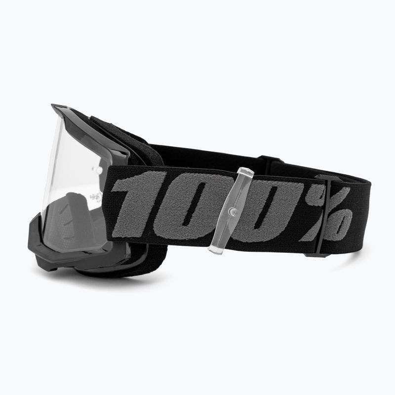 Vaikiški dviračių akiniai 100 % Strata 2 Junior 50031-00001 black/clear 4