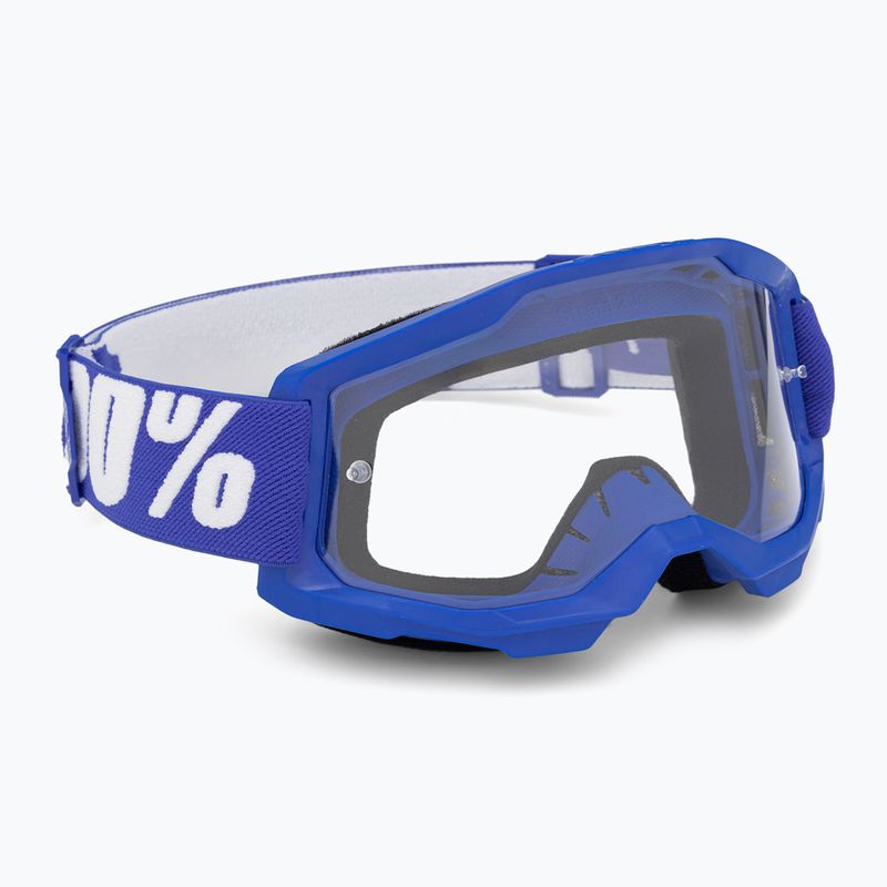 Vaikiški dviračių akiniai 100 % Strata 2 Junior blue/clear