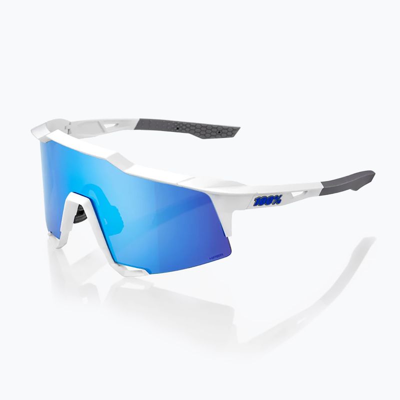 Akiniai nuo saulės 100 % Speedcraft matte white/hiper blue multilayer mirror