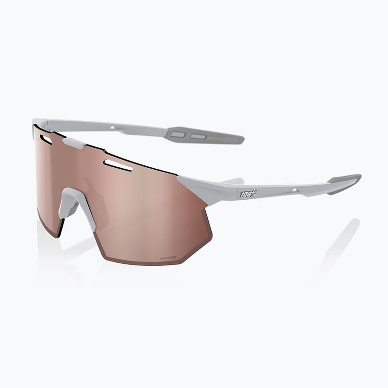 Akiniai nuo saulės 100 % Hypercraft SQ matte stone grey/hiper crimson silver mirror