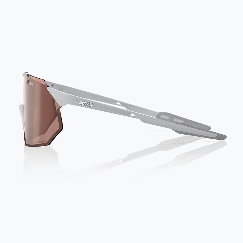 Akiniai nuo saulės 100 % Hypercraft SQ matte stone grey/hiper crimson silver mirror 3