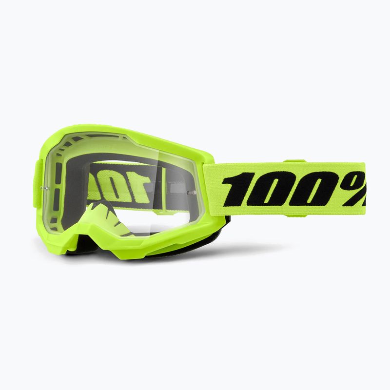 Dviračių akiniai 100% Strata 2 neon yellow/clear