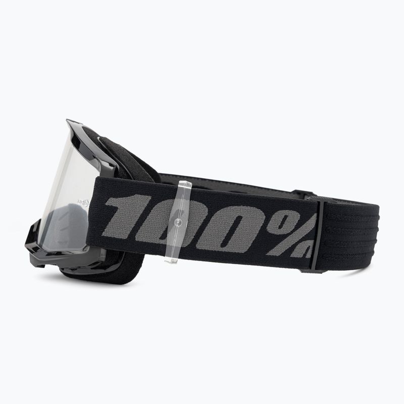 Vaikiški dviračių akiniai 100 % Strata 2 Junior black/clear 4