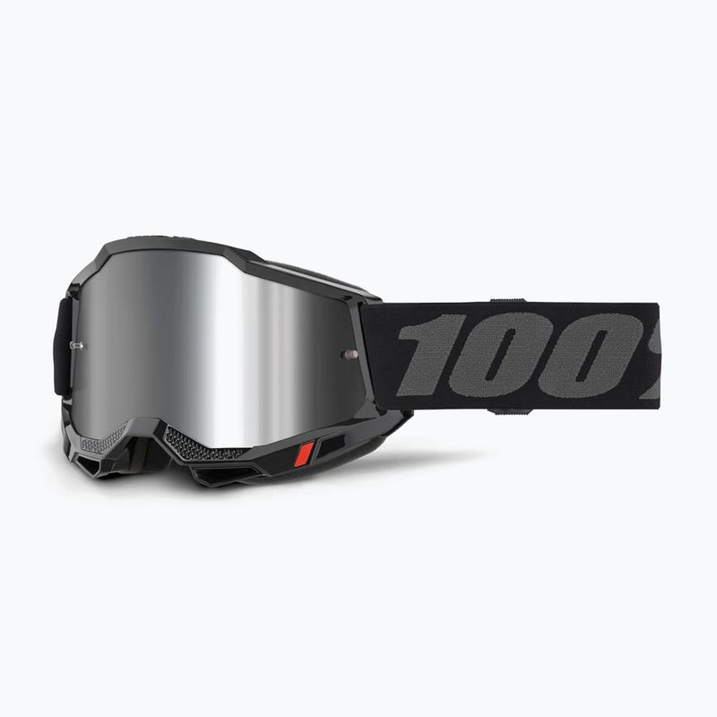 Dviračių akiniai 100% Accuri 2 black/silver mirror