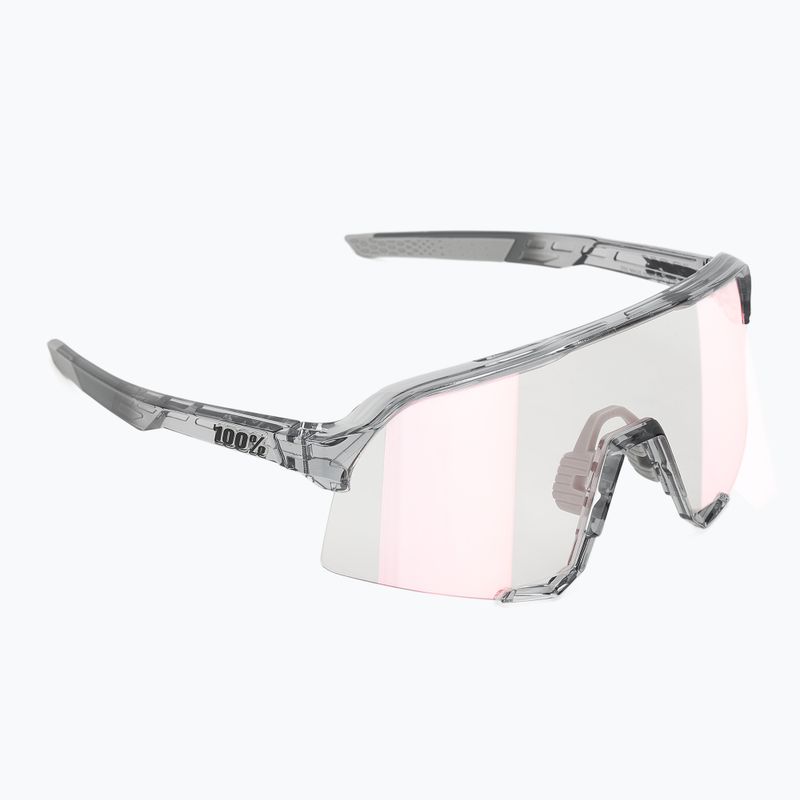 Akiniai nuo saulės 100 % S3 polished translucent grey/rose gold mirror photochrom