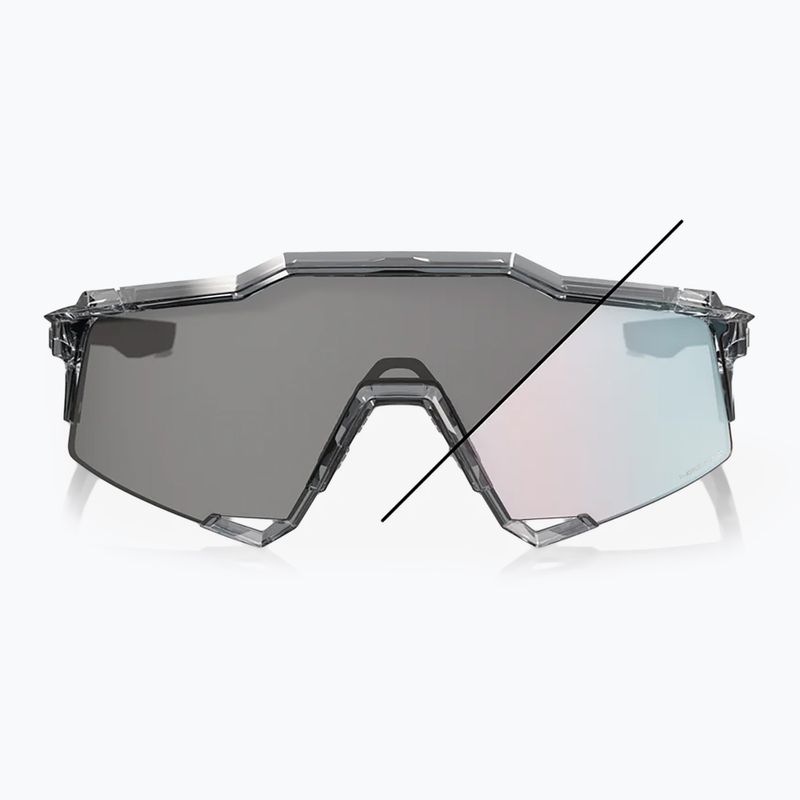Akiniai nuo saulės 100 % Speedcraft polished translucent grey/rose gold mirror photochrom 2