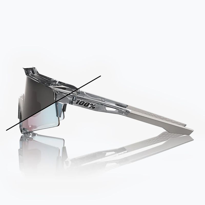 Akiniai nuo saulės 100 % Speedcraft polished translucent grey/rose gold mirror photochrom 3