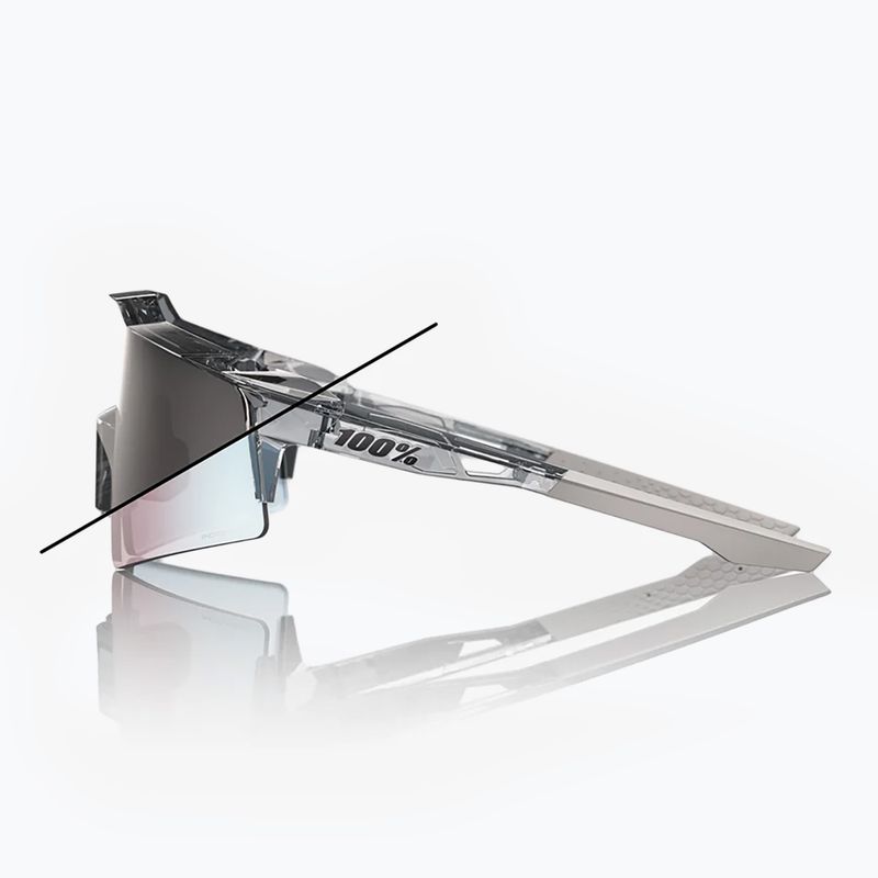 Akiniai nuo saulės 100 % Speedcraft SL polished translucent grey/rose gold mirr photochr 9