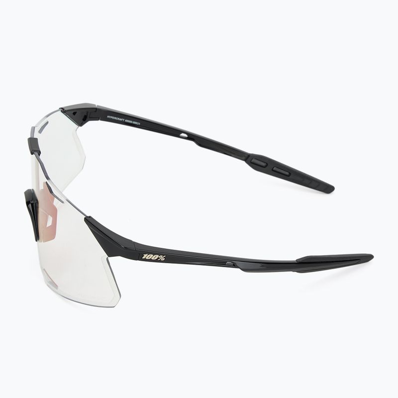 Akiniai nuo saulės 100 % Hypercraft gloss black/photochromic purple mirror 4