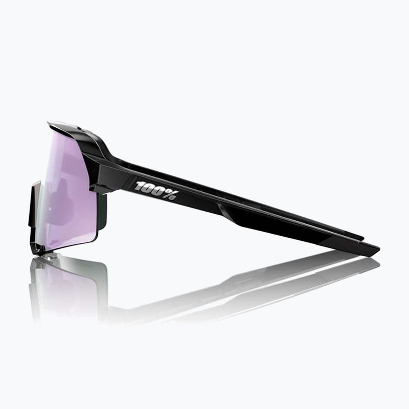 Akiniai nuo saulės 100 % S3 polished black/hiper polarized lavender mirror 3