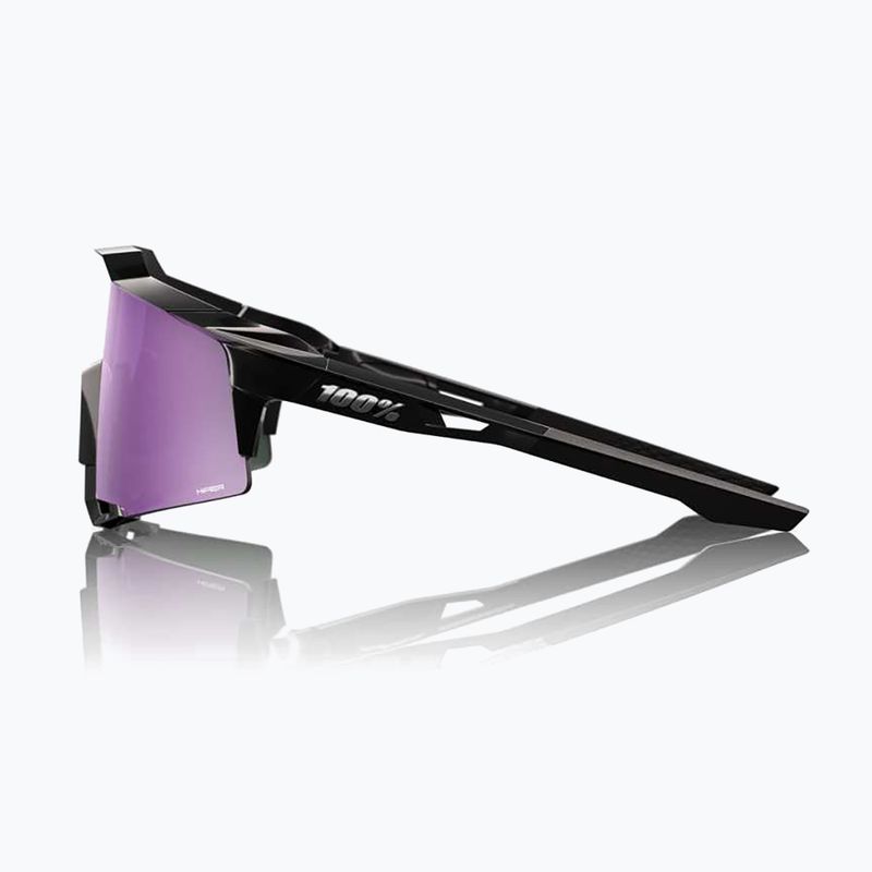 Akiniai nuo saulės 100 % Speedcraft polished black/hiper polarized lavender mirror 3